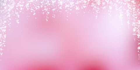 White heart love confettis. Valentine's day fallin