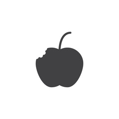 Apple fruit compost vector icon. filled flat sign for mobile concept and web design. Organic food trash apple simple solid icon. Symbol, logo illustration. Pixel perfect vector graphics