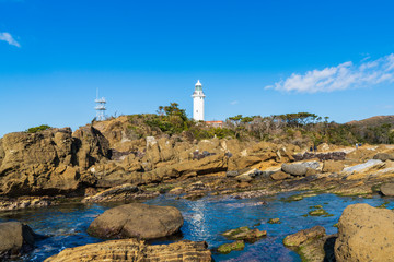 Fototapeta premium 房総半島最南端に立つ白亜の灯台