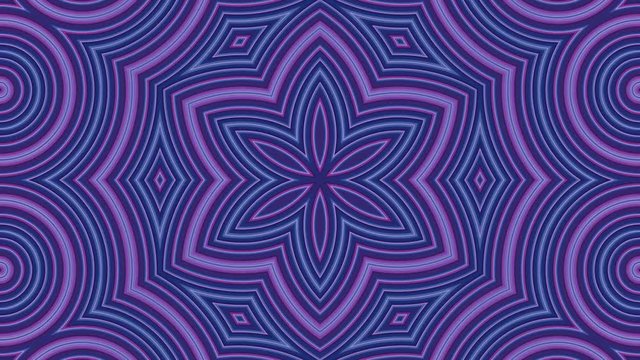 stripes move cyclically. Abstract 3d seamless bright background in 4k. Simple geometry in cartoon creative style. Looped smooth animation. kaleidoscope 3