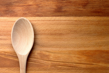 Wooden Spoon on Cutting board