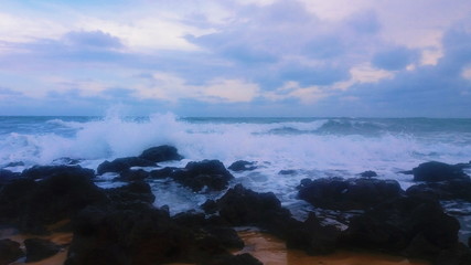 storm over the sea