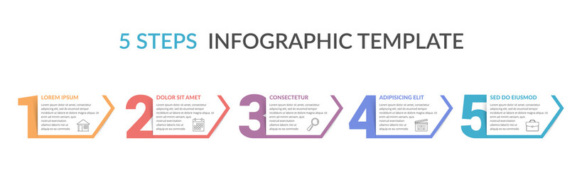 Five Steps Infographic Template