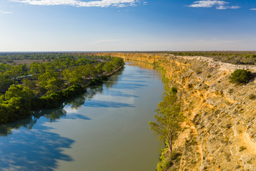 Fototapeta na wymiar Aerial view of Murray River in South Australia