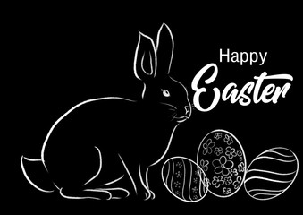 Happy Easter card illustration