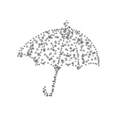 Umbrella of flowers.Hello spring. Vector drawing