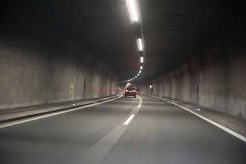 Autobahntunnel am Walensee in der Schweiz