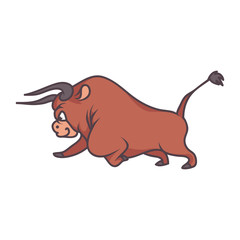 angry bull cartoon