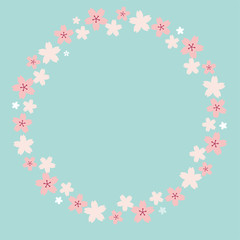 桜　フレーム　花輪