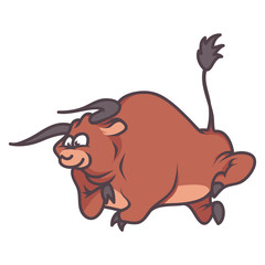 big bull cartoon