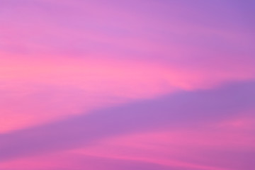 Sky background in twilight period with pink and violet color at  sunset