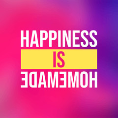 happiness is homemade. Life quote with modern background vector