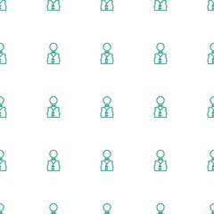 waiter icon pattern seamless white background