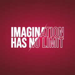 imagination has no limit. Life quote with modern background vector