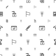 event icons pattern seamless white background