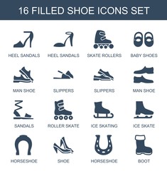16 shoe icons