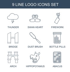 9 logo icons