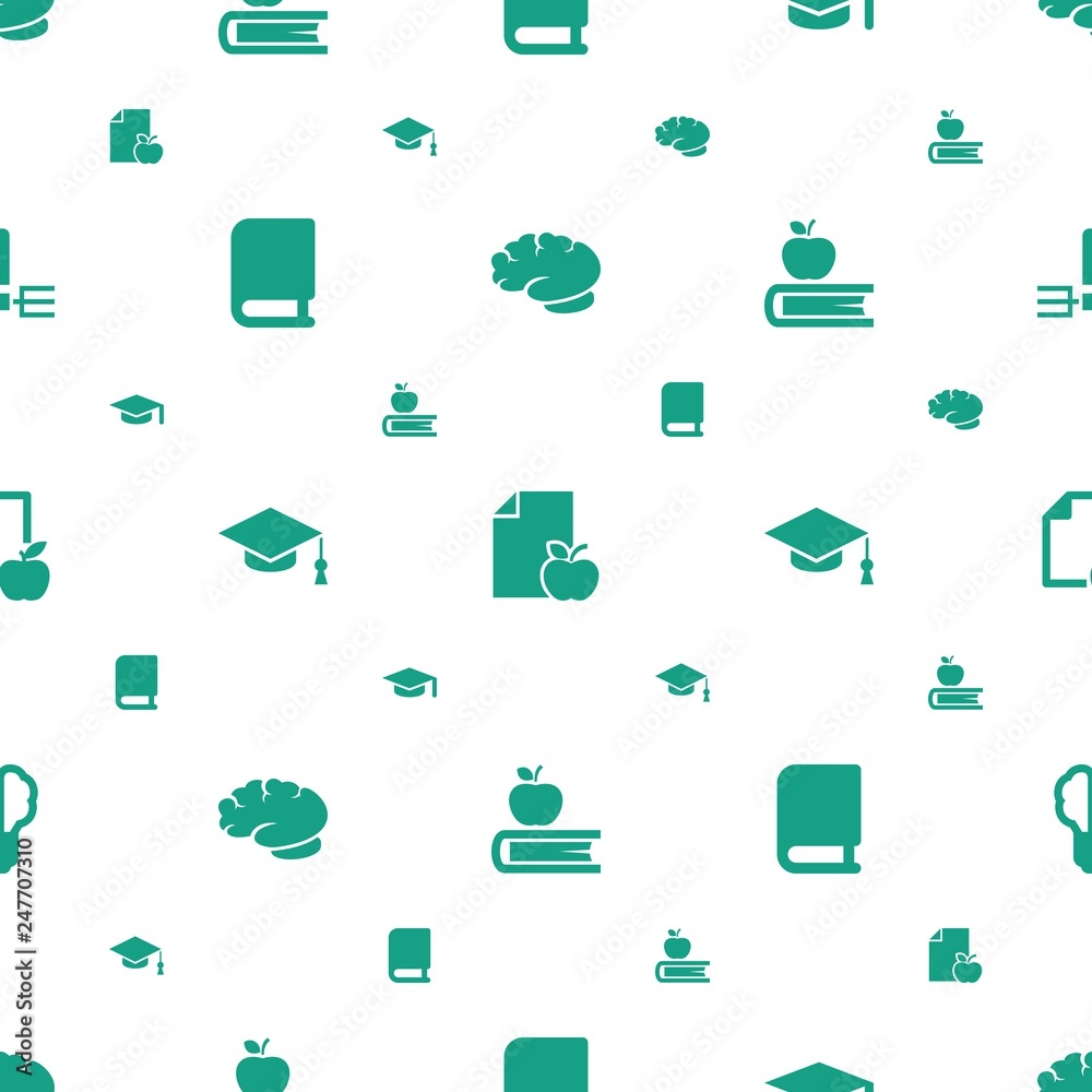 Poster knowledge icons pattern seamless white background