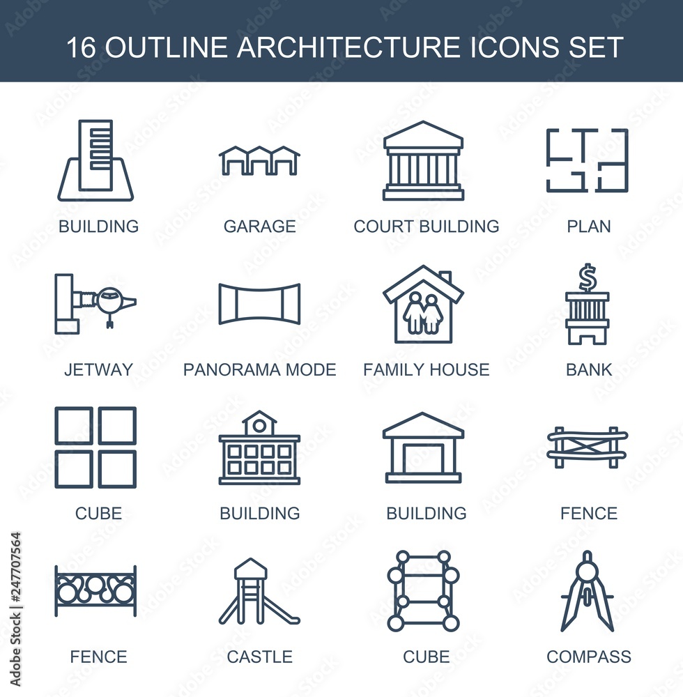 Poster architecture icons