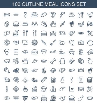 100 meal icons