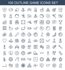 Naklejka na ściany i meble 100 game icons