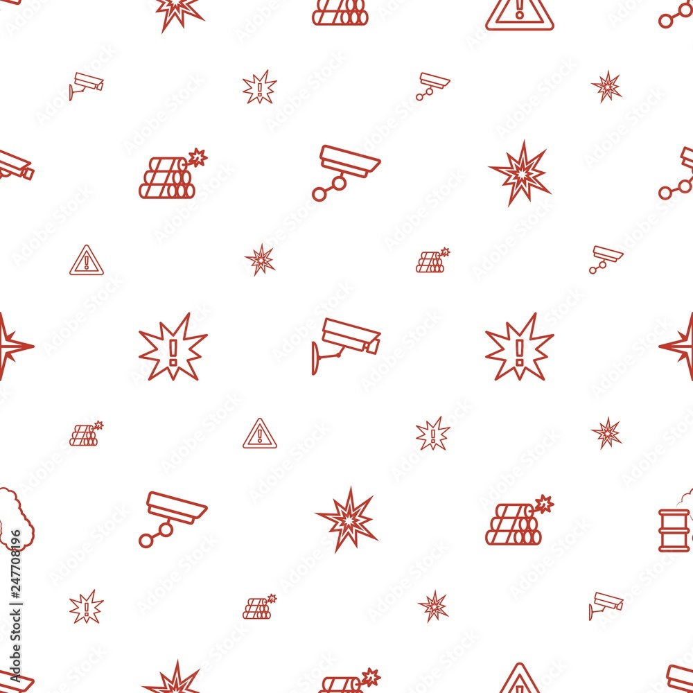 Poster caution icons pattern seamless white background