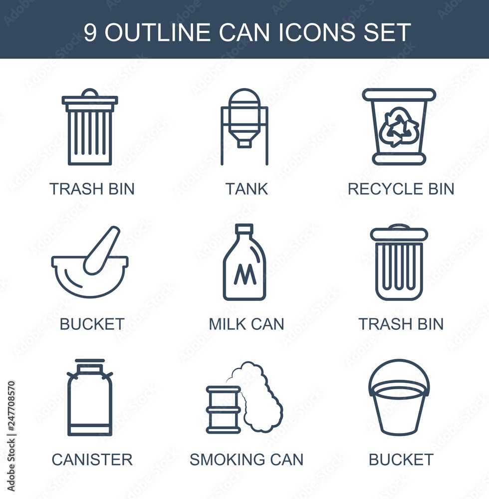 Sticker can icons