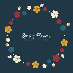 Colorful flower border