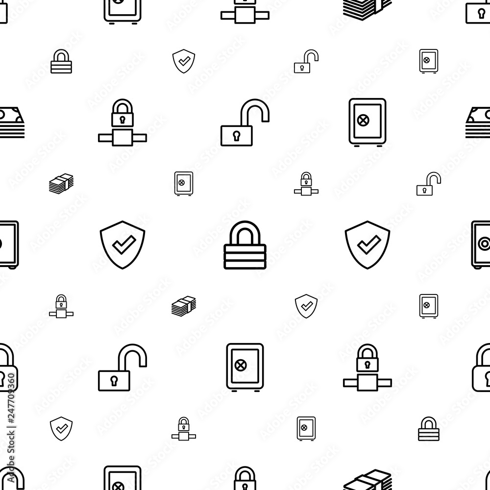 Poster safe icons pattern seamless white background
