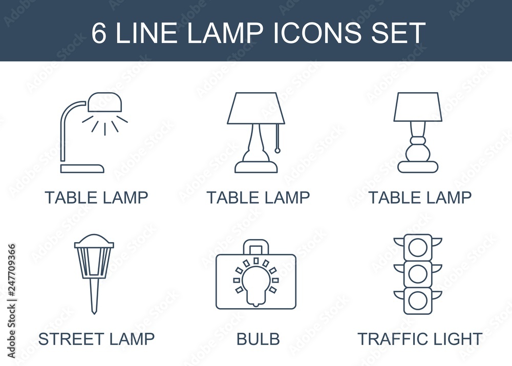 Poster lamp icons