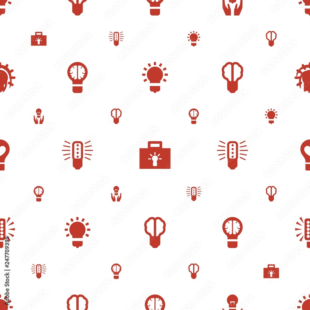 Poster lightbulb icons pattern seamless white background