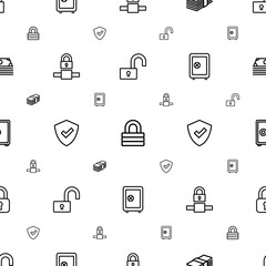 safe icons pattern seamless white background