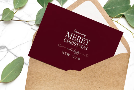 Christmas holiday greeting design mockup