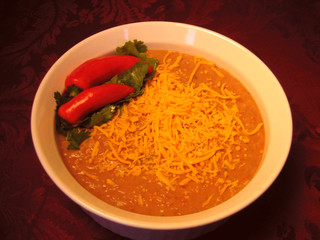 Refried Beans with Red Peppers