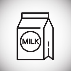 Milk line icon on white background for graphic and web design, Modern simple vector sign. Internet concept. Trendy symbol for website design web button or mobile app