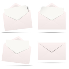 colored envelopes with empty paper