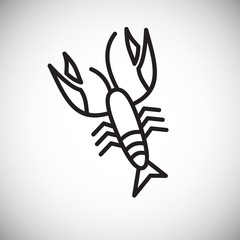 Seafood line icon on white background for graphic and web design, Modern simple vector sign. Internet concept. Trendy symbol for website design web button or mobile app