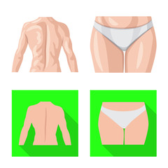 Vector design of human and part logo. Collection of human and woman stock symbol for web.