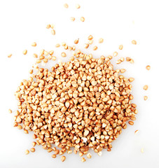 Organic Buckwheat Isolated On White