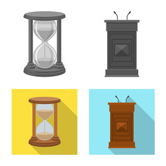 Vector illustration of law and lawyer icon. Set of law and justice vector icon for stock.