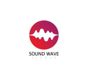 Sound waves vector illustration