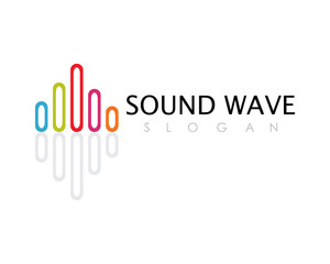 Sound waves vector illustration