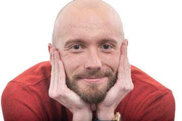 portrait of young man with a beard