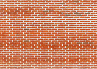 Red brick wall texture with white joints