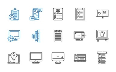 notebook icons set