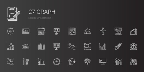 graph icons set