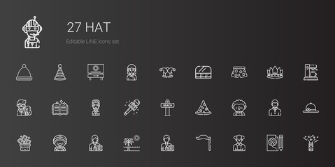 hat icons set