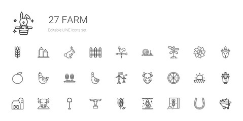 farm icons set