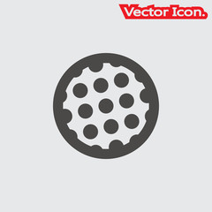 golf ball icon isolated sign symbol and flat style for app, web and digital design. Vector illustration.