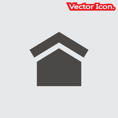 Home icon isolated sign symbol and flat style for app, web and digital design. Vector illustration.